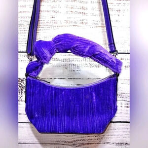 Neon Purple Velvet Evening Handbag Small Prom‎ Dance Date
